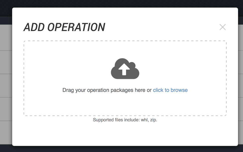 Just drag and drop an Operations to have it installed
