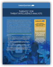 ThreatQ for Threat Intelligence Analysts