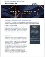 ThreatQuotient and ThreatBlockr Solution Overview