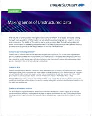 Datasheet: Making Sense of Unstructured Data - ThreatQuotient